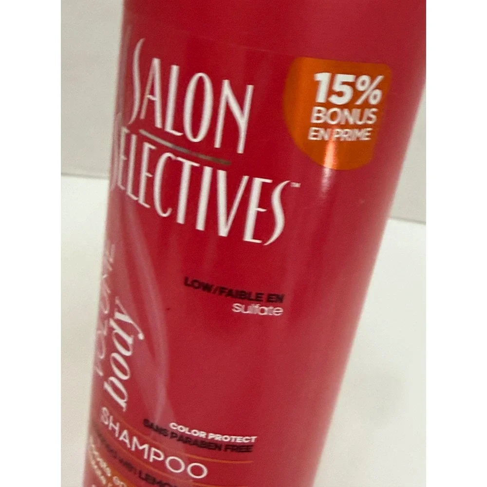 Salon Selectives Volume Body Shampoo Lemongrass Low Sulfate Paraben Free 16.1oz